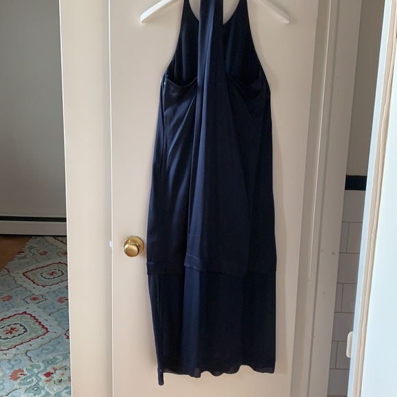 Club Monaco Navy Silk Vilma Dress - Picture 6 of 8